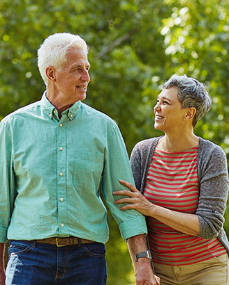 Happy couple in nature