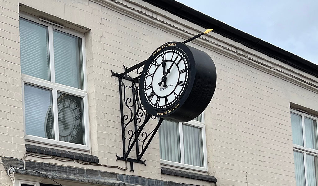 Joseph O'Connell Funeral Home clock